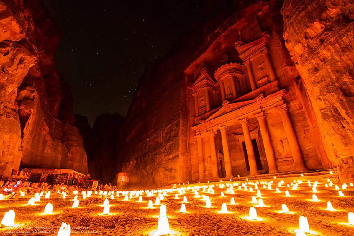 Petra-Jordan-At-Night