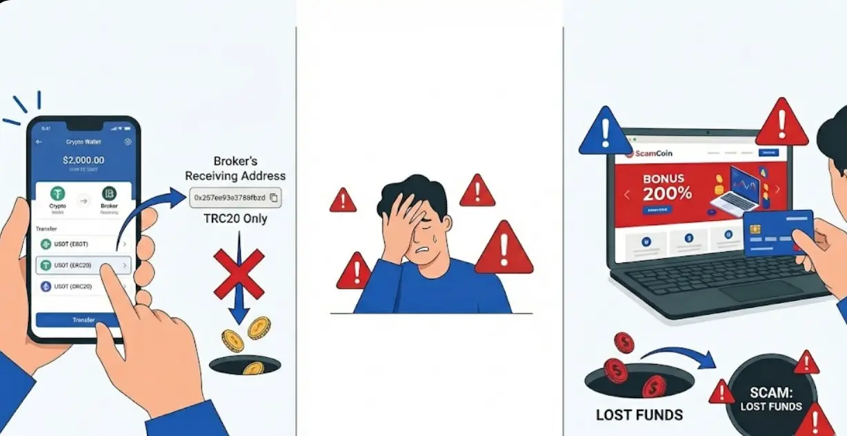 اشتباهات رایج کاربران هنگام شارژ حساب بروکر