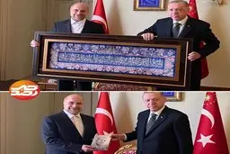  هدیه قالیباف به اردوغان یک فرش دستباف نفیس