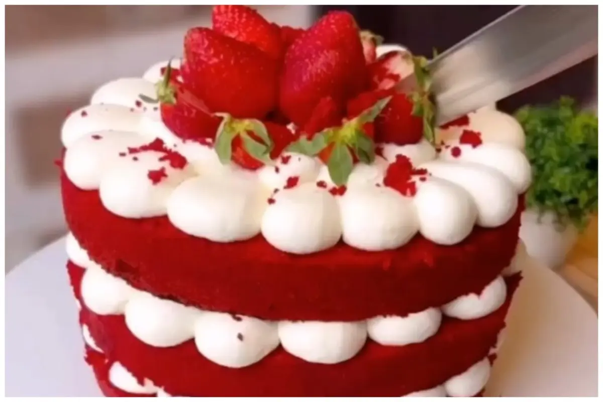 کیک خاص و خوشمزه برای میهمانی و تولد | کیک ردولوت کافی شاپی + دانلود ویدئو