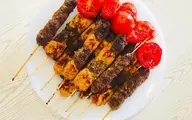 طرز تهیه کباب تابه‌ای دورنگ | کباب تابه‌ای رو اینجور شیک و مجلسی بپز +ویدئو