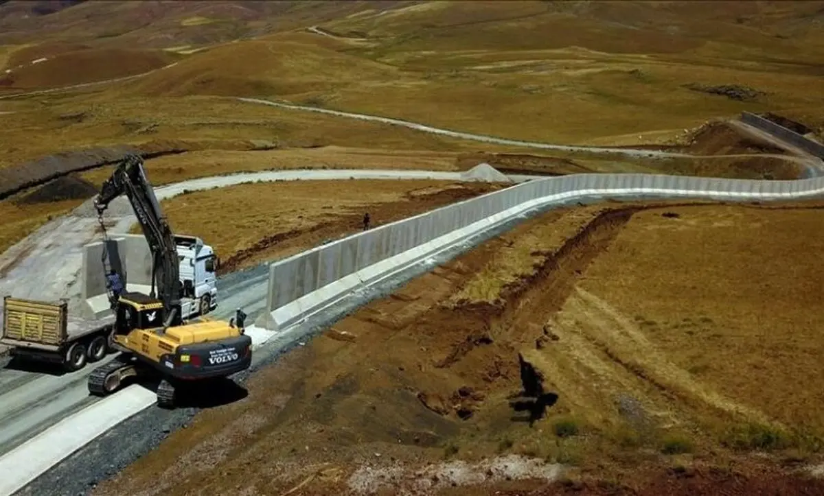  احداث دیوار در خط مرزی «آغری و اغدیر» با ایران رو به اتمام است