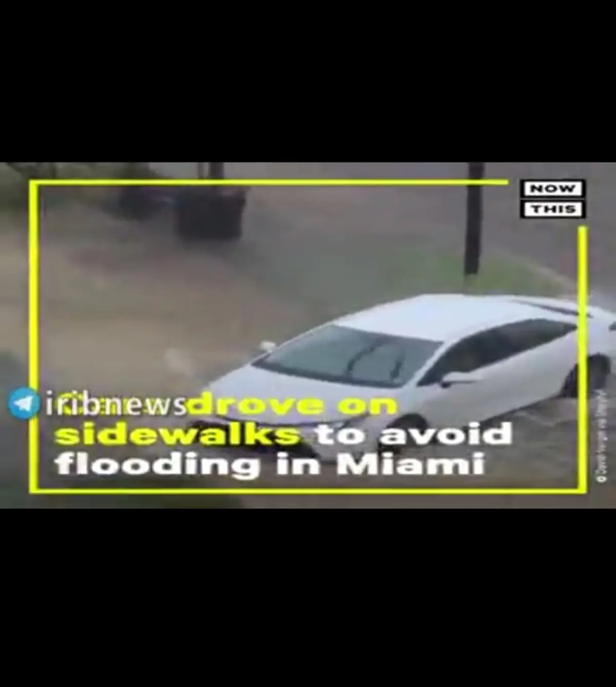 جاری شدن سیل در فلوریدا در پی بارش شدید باران+فیلم
