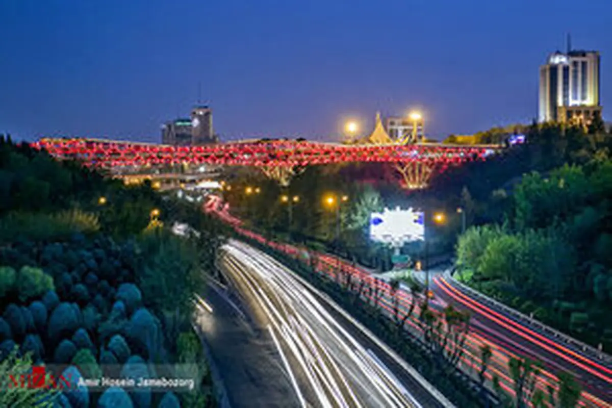 پل طبیعت در شب نوروز ۱۴۰۰ نورافشانی می‌شود