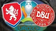 برد دانمارک مقابل جمهوری چک در نیمه اول