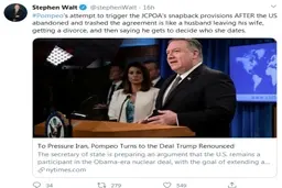 کنایه استاد آمریکایی به پمپئو درباره ایران و برجام