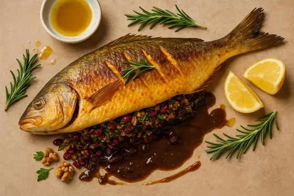 طرز تهیه ماهی شکم پر | ماهی شکم پر به سبک جنوبی‌ها +ویدئو