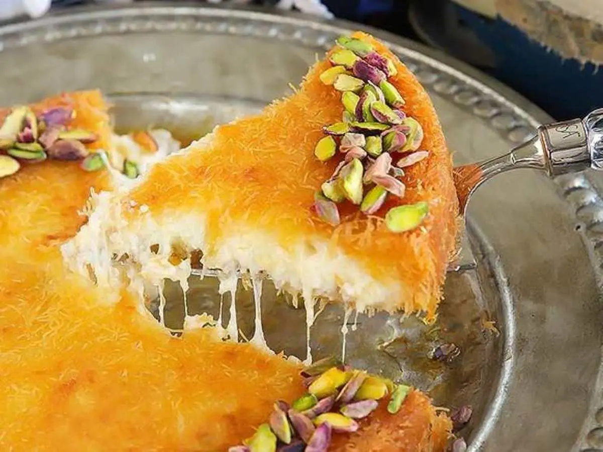 کنافه ترکی پنیری رو خودت خیلی راحت توی خونه درست کن | طرز تهیه کنافه ترکی پنیری خوشمزه + فوت و فن