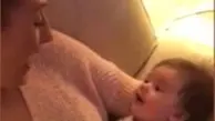 حرف زدن نوزاد سه ماهه با مادرش!+ویدئو