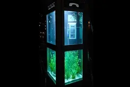 تبدیل باجه تلفن به آکواریوم در تبریز+ویدئو 