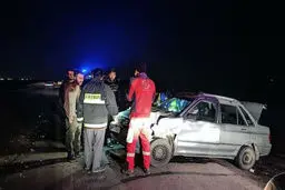 مرگ دردناک 3 نفر در پراید مچاله شده + تصویر