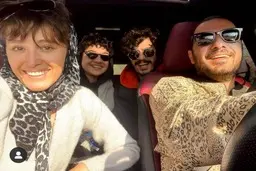  نوید محمدزاده و فرشته حسینی با تیپ پلنگی!