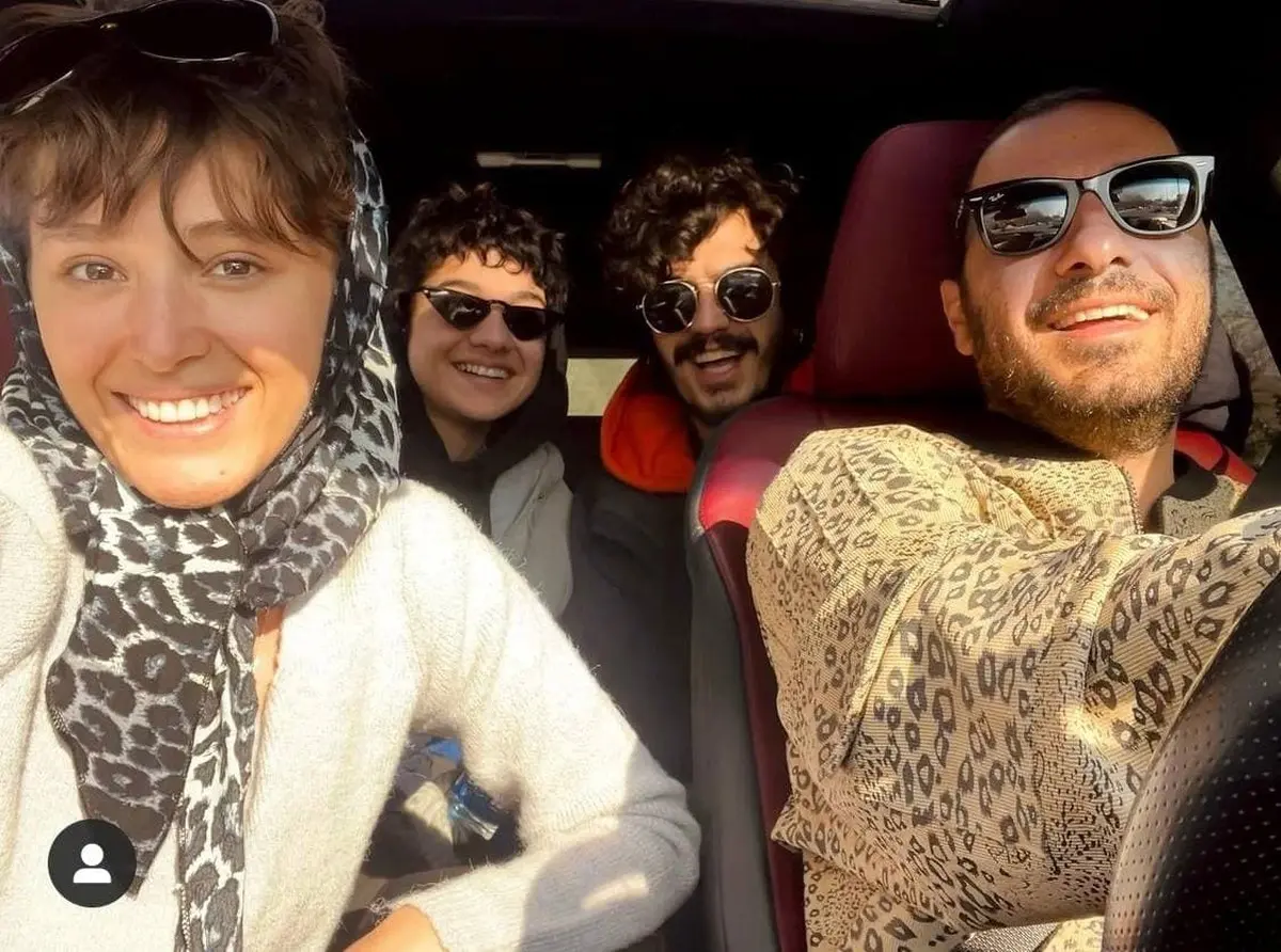  نوید محمدزاده و فرشته حسینی با تیپ پلنگی!