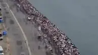 افطاری ۵۰ هزارنفری در ساحل اوسکودار ترکیه+ویدئو 