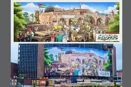  قدس خرمشهر دیگر می‌شودجدیدترین دیوارنگاره میدان ولیعصر(عج)