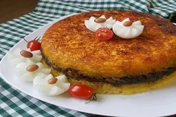 قورمه سبزی رو اینطوری درست کن، خیلی جذابتر میشه | طرز تهیه ته چین قورمه سبزی