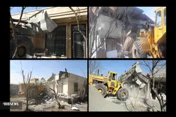 باغ ویلا | 43ویلای میلیاردی در خوشنام ملارد تهران تخریب شد 