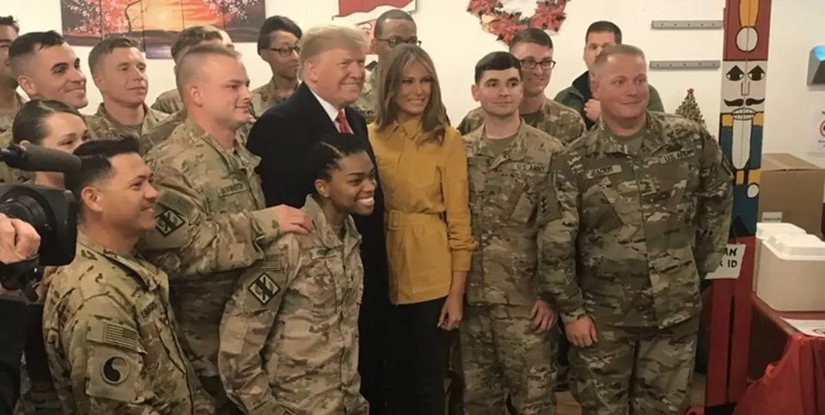ترامپ در سفری اعلام‌نشده وارد عراق شد