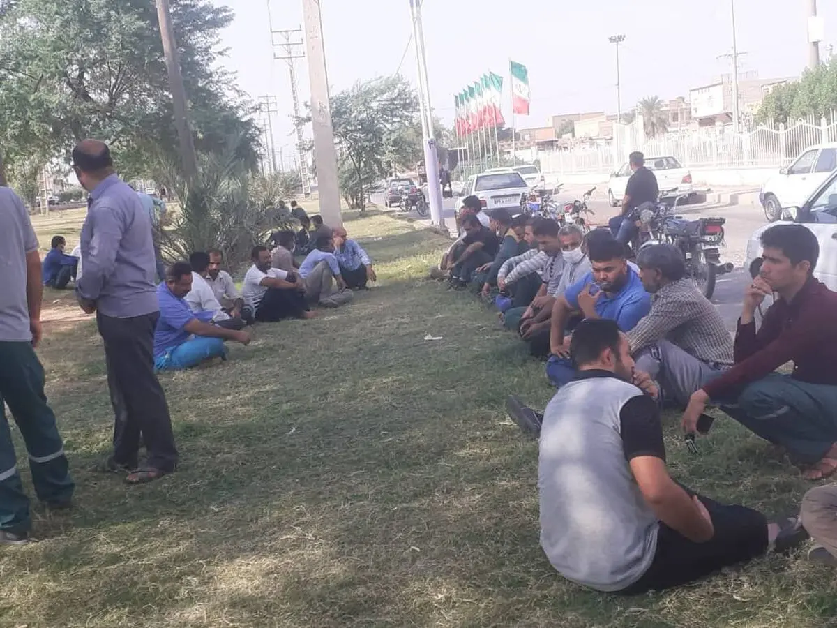  کارگران شهرداری کوت عبدالله اهواز اعتراض کردند