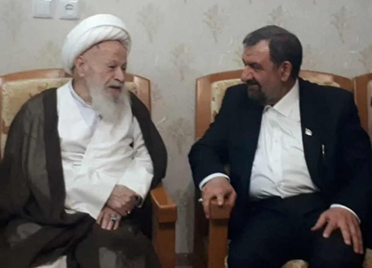 محسن رضایی: به طور ناشناس تاکسی و اتوبوس سوار می‌شوم| دیدار محسن رضایی با آیت الله محفوظی