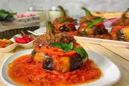 بهترین دستور پخت دلمه بادمجان | طرز تهیه دلمه بادمجان مجلسی و خوشمزه به روش سنتی