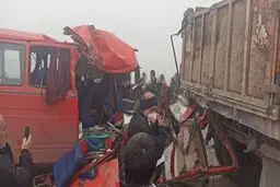 تصادف مینی‌بوس دانش‌آموزان در کرمانشاه ۲ کشته برجای گذاشت