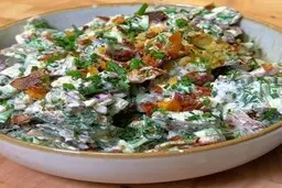 این سالاد سیب زمینی کبابی زیاد ترند شده بنظرم امتحان کنین خوشمزه نظر میاد | طرز تهیه سالاد سیب زمینی کبابی +ویدیو