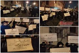 دانشجویان در مقابل شورای عالی امنیت ملی در پی ترور فخزی‌زاده+عکس