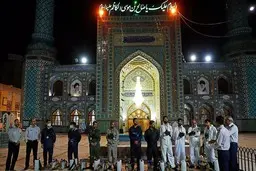 تصویرضدعفونی کردن حرم امامزاده صالح 