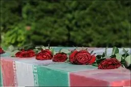 مراسم وداع با پیکر شهید گمنام دوران دفاع مقدس در ایران خودرو