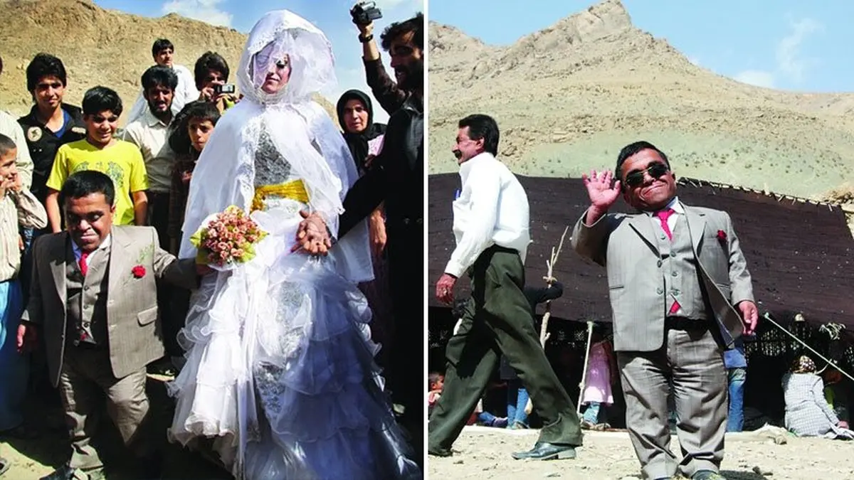 ازدواج عجیب یک مرد لرستانی با همسری که 1متر و نیم ازش بلند تره! + تصاویر
