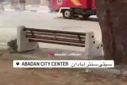 آتش گرفتن خودروی زانتیا در  خیابان شاپور  آبادان+ویدئو 