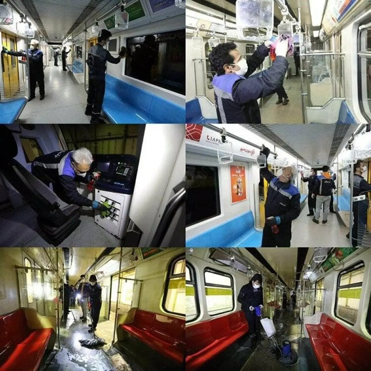 متروهای تهران اینگونه به جنگ کرونا رفتند 