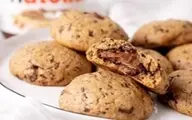 کوکی ای که بینش کرم دار باشه طعمش بی نظیره! | طرز تهیه کوکی نیویورکی +ویدئو
