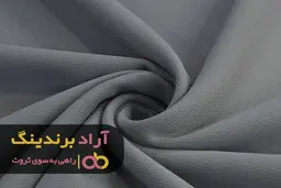 مانتو شلوار با پارچه کرپ مازراتی طوسی