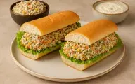طرز تهیه ساندویچ سالاد مرغ | عاشق این ساندویج می‌شی +ویدئو 