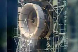 یک پرنده موتور هواپیما را نابود کرد + فیلم 