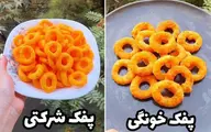 طرز تهیه پفک نمکی حلقه ای خانگی  با فوت و فن+ ویدئو