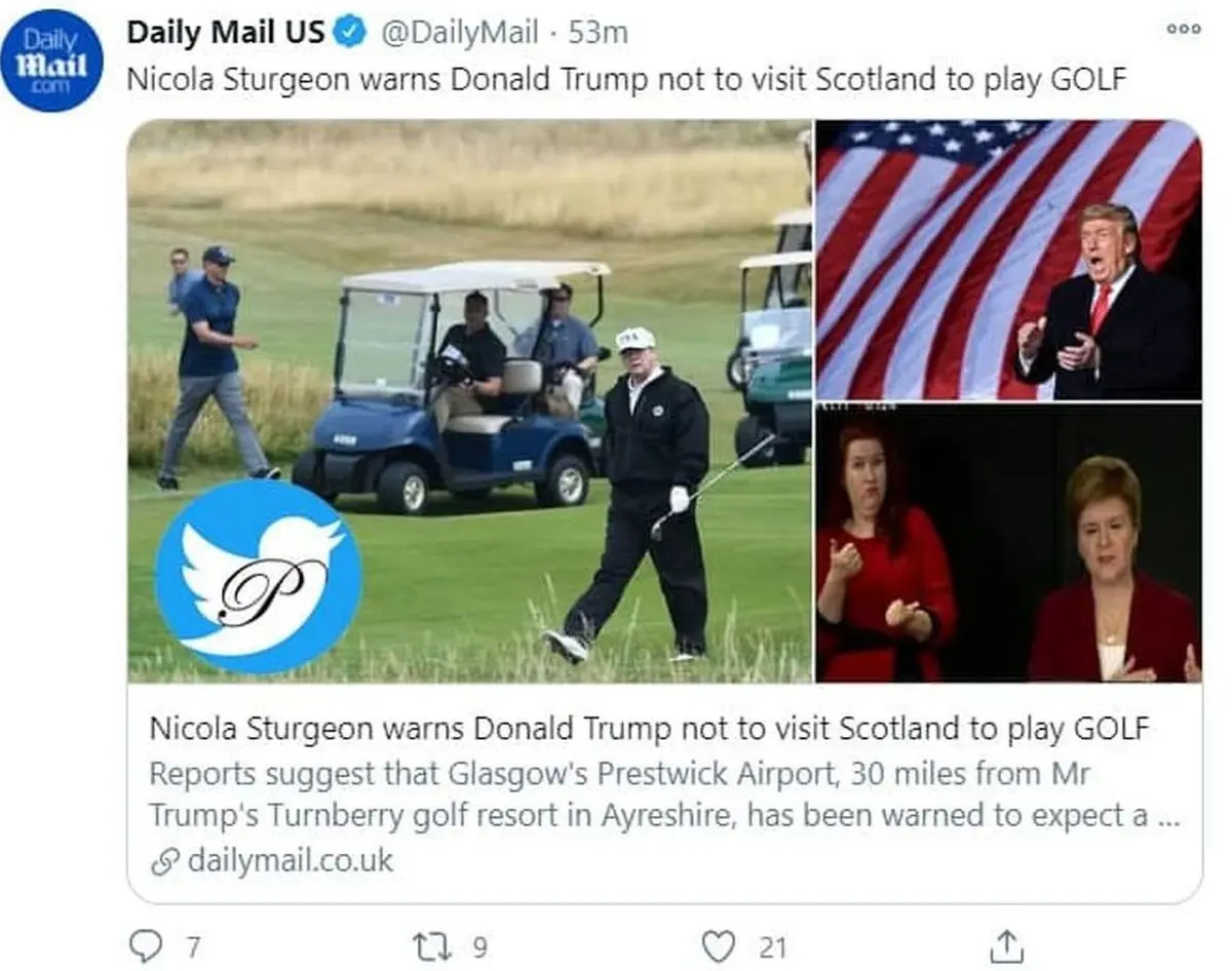 ترامپ به اسکاتلند فرار کرد تا در تحلیف بایدن نباشد+عکس