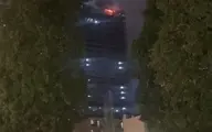 آتش سوزی در هتلی نیمه‌ساز در میدان ونک+ویدئو