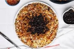 ناهار عدس پلو با کشمش و گوشت درست کن به روش سرآشپز| طرز تهیه عدس پلو مجلسی با گوشت و کشمش پلویی + نکات خاص