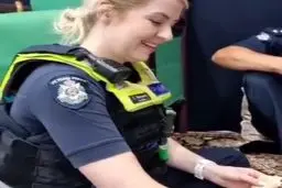 حضور پلیس لندن در شب قدر بر سر سفره نذری حسینیه‌ی شیعیان+ویدئو