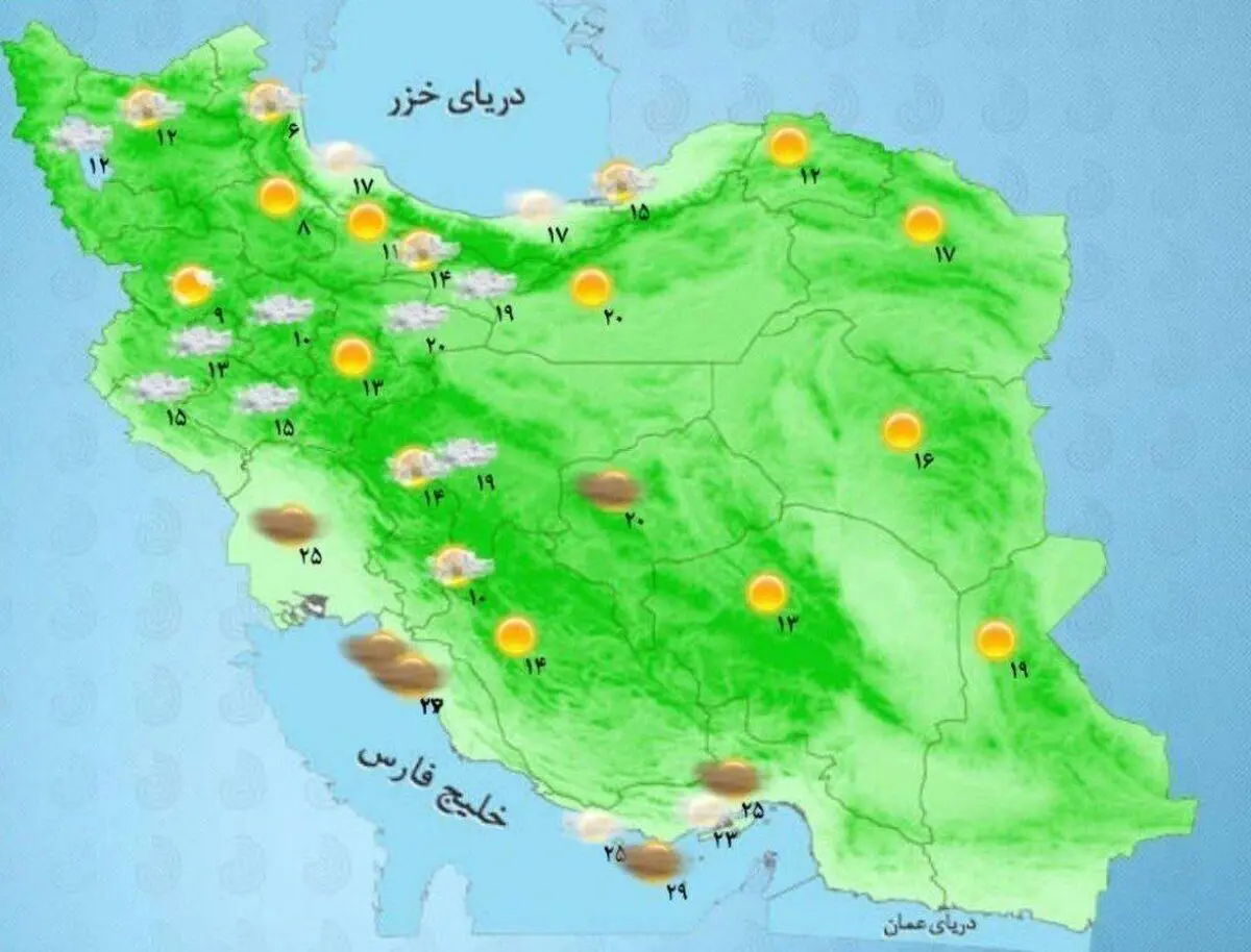 هواشناسی| شهرهای بارانی کشور امروز کدامند؟ | افزایش گرد و غبار از فردا+ویدئو 
