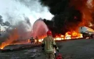 آتش‌سوزی در واحد ۷۵ پالایشگاه آبادان  | قطب نفتی ایران در آتش سوخت 

