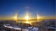 پدیده زیبای هاله خورشیدی در سوئد+ویدئو