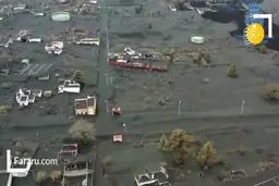 صحنه‌های آخرالزمانی از بلعیده شدن خانه‌ها توسط آتشفشان + ویدئو