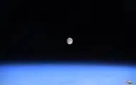 عکاسی فضانورد خوش سلیقه از ماه و زمین