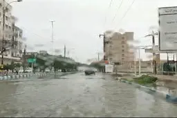 آبادان زیر آب رفت | رفت و آمد در این شهر مختل شد + ویدئو 