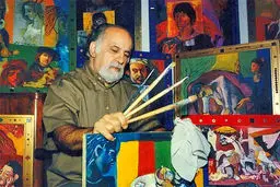 من در این تابلو یک آفتابه کشیده‌ام