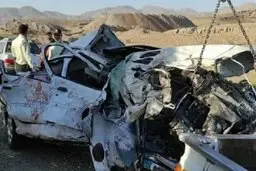 سوختن ۵ نفر در آتش بر اثر تصادف در سراوان